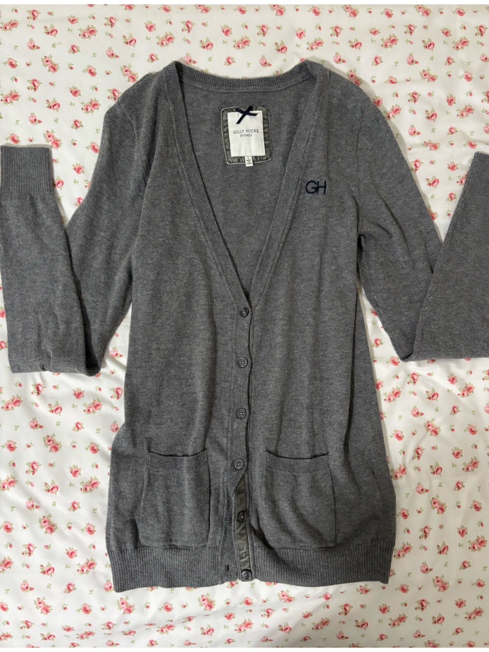 Gilly Hicks Gray Men’s V-Neck Button Cardigan